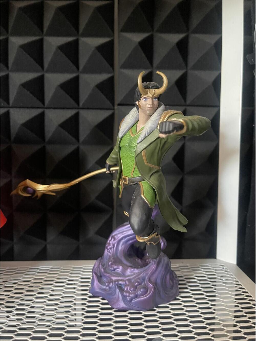 Marvel Loki Collectible Figurine Statue with Scepter